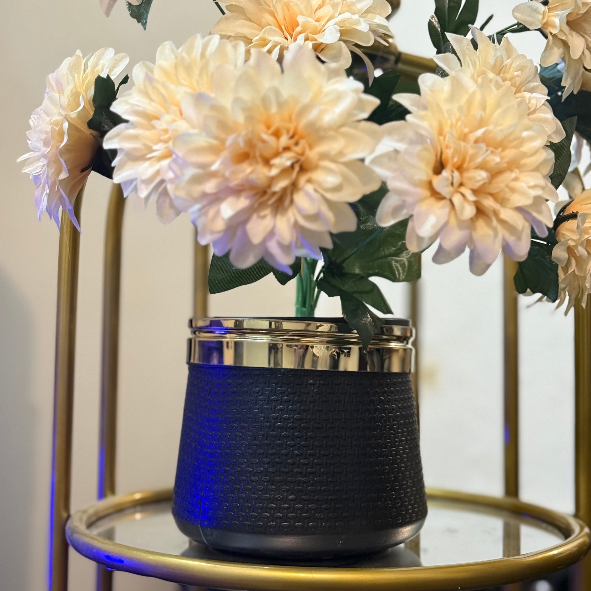 Artificial flowers with beautiful pot