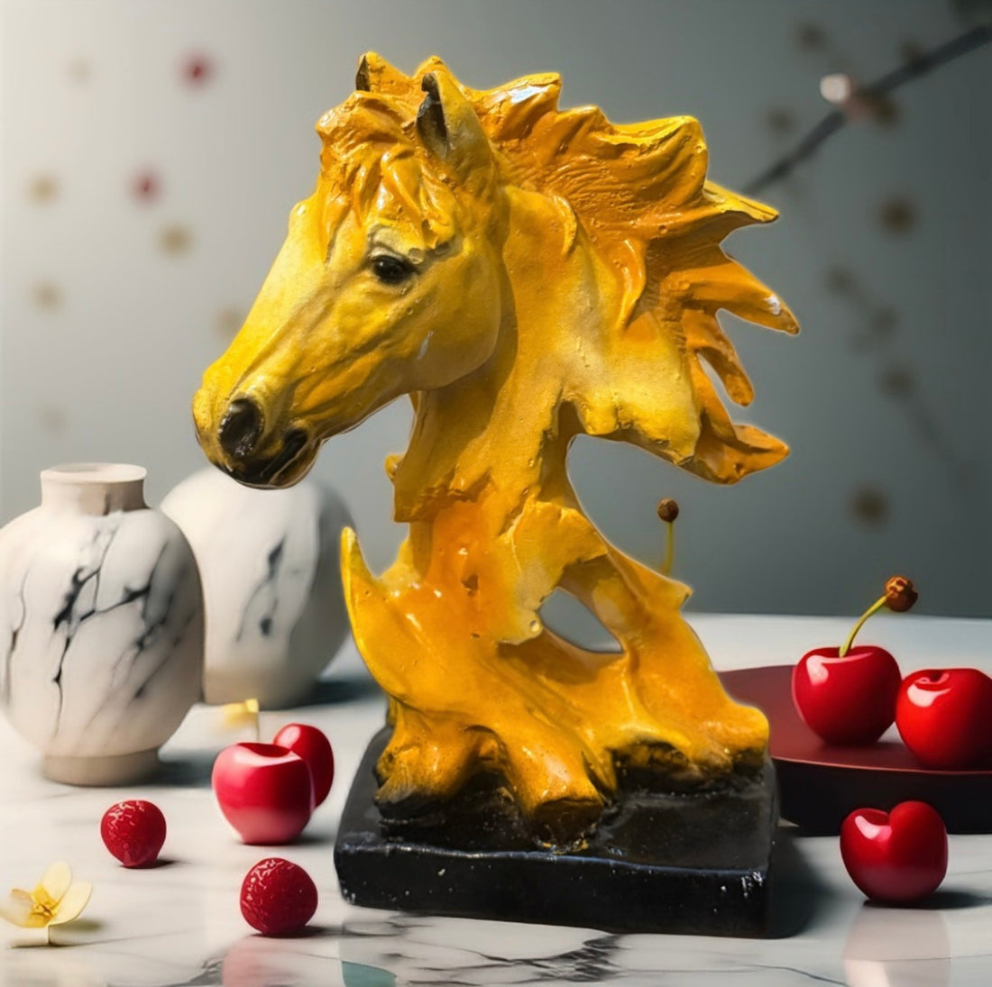 Golden Horse Figurine – Unique Art Piece for Collectors