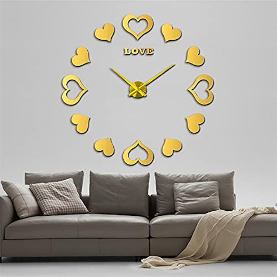 Wall Steaker Clock Love Style